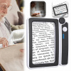 VEĽKÁ LUPA NA ČÍTANIE 4X ZVÄČŠOVACIE SKLO S LED BATÉRIOU PRE SENIOROV