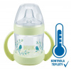 NUK Nature Sense fľaštička na učenie s kontrolou teploty (6-18m) 150 ml 1 ks zelená