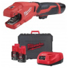 Milwaukee M12 PCSS-202C RAPTOR aku řezák 12-28mm, na nerezové trubky, sada se dvěma akumulátory M12, nabíječkou C12 C a kufrem