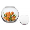 VÁZA GLOBE GUĽA PRIEMER 16,4CM, ČÍRE SKLO BOHEMIA KLC SIMAX