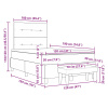 vidaXL posteľ s box springom s matracom a lavicou taupe 120x190 cm tkanina - Sivohnedá - 273483-290209