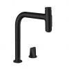 Hansgrohe M71 Drezová batéria M7120-H200 v vyťahovacou spŕškou, 2-otvorová inštalácia, sBox, matná čierna 73818670-HG