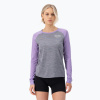 Dámske termoaktívne tričko s dlhým rukávom Mons Royale Icon Raglan grey heather/ lupin