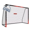 Hudora: Pro Tect Advanced kovová futbalová bránka, 300 cm - čierno-červená
