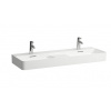 Laufen VAL dvojumývadlo 120x42x11,5 cm,znížená odkl.plocha s reliéfom,1 otv.pre bat,Biela H8142820001041