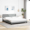 Rám postele bez matrace světle šedý 180 x 200 cm textil Šedá 3310475