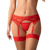 Obsessive Elegantní podvazkový pás Aliosa garter belt - Obsessive - S/M - červená
