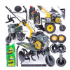 Powermat Benzínový kultivátor 7 HP, 90 cm, s pluhom