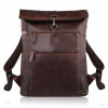 Kožený ruksak vintage roll top na notebook mestský hnedý Paolo Peruzzi