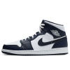 Jordan 1 Mid White Metallic Gold Obsidian 40.5