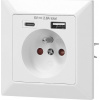 Orno Jednoduchá zásuvka 2P+Z, 2xUSB (OR-AE-13232)