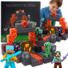 Magnetické stavebné kocky, darček pre deti, 132 kociek + 4 figúrky