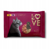 My Love SET pre mačky s kuracím mäsom v omáčke s morčacím v omáčke 4 x 85 g