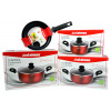 Sada hrncov - HRNČICE SÚPRAVA 3 REDLINE hrncov + 20 cm Panvica (Sada hrncov - HRNČICE SÚPRAVA 3 REDLINE hrncov + 20 cm Panvica)