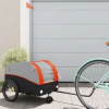 zahrada-XL Vozík za bicykel, čierno oranžový 30 kg, železo 94138