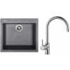 Set Sinks G9472 (dřez Cube 560 Titanium 72 + baterie Vitalia Chrom - lesklý)
