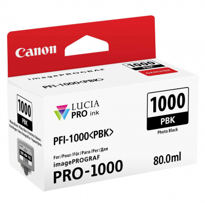 Canon PFI-1000 PBK - originálny atrament - fotografický čierny - Canon - imagePROGRAF PRO-1000 - atramentová tlačiareň