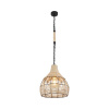 Luster Globo 15671H Halia E27 60 W čierno/hnedý