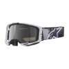 brýle VISION 8 LAHND, ALPINESTARS (bílá/černá, zrcadlové stříbrné plexi) 2026 M150-1124