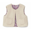Tchibo - Detská plyšová vesta - žena - veľ. 110/116 - farba: béžová