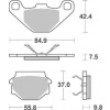 Brzdové destičky Brembo zadní APRILIA 650 Pegaso rok 95-00