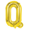 Party Zlatý fóliový balón písmeno Q 40 cm