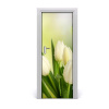Fototapeta na dvere biele tulipány 75x205