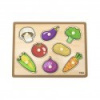Drevené vkladacie puzzle zelenina Viga Multicolor