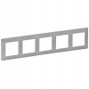 Päťnásobný rámik Legrand strieborný