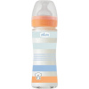 Chicco Fľaša dojčenská sklo Well-being silikón 240 ml Chlapec