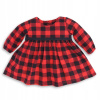 Dievčenské šaty - MROFI rozšírené šaty Veľkosť 86 (Detské šaty Red Plaid Ann 86)