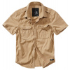 Urban Classics Vintage Shirt Shortsleeve Camel hnedá