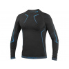 CXS Tričko CXS SeamFlex, funkční, dlouhý rukáv, pánské, černo-modré - XL/2XL Čierna-Modrá, XL/2XL