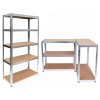 TOH Topeshop REGAŁ G9030 stojan na záhradné náradie Voľne stojace Pozinkovaná oceľ, MDF