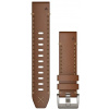 Remienok Garmin QuickFit® 22 mm, talianska koža, hnedý 010-12738-04