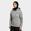 ADIDAS ADIDAS dámska mikina na fitness s kapucňou na zips sivá XS