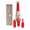 Tiffany - Lipstick Vibrator with 4 Attachments - Pink - Loveline Tiffany Lipstick minivibrátor se 4 nástavci