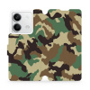 Flipové pouzdro Mobiwear - Xiaomi Redmi Note 13 5G - V111P Maskáče (Knížkové flip pouzdro, obal, kryt na mobil Xiaomi Redmi Note 13 5G - V111P Maskáče, materiál Umělá kůže + TPU - ochrana 360°, stoján