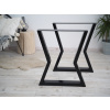 Robustní Železná Industrial Podnož Noha Hourglass 2ks Černá 60x43 cm