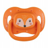 Canpol babies cumlík silikon symetrický Cute animals 1ks oranžová