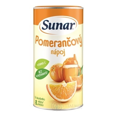 Sunar Rozpustný nápoj Pomarančový v prášku (od ukonč. 8. mesiaca)(inov.2023) 200 g