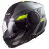LS2 FF902 SCOPE MAX výklopná prilba sivá-nardo/Hi-Vis-žltá veľ.S