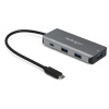 StarTech.com HB31C3A1CPD3 hub USB 3.2 Gen 2 (3.1 Gen 2) Type-C 10000 Mbit/s Čierna, Šedá (HB31C3A1CPD3)