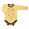 Baby Nellys Body dlhý rukáv, žlté, Baby Little Star 50 (0-1m)