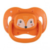 Canpol babies cumlík silikon symetrický Cute animals 1ks oranžová