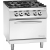 Plynový sporák 4 hořáky s plynovou troubou, 800x900x900 mm | BARTSCHER, 2952171 inox