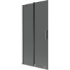 Mexen Velar dvojkrídlové posuvné vaňové paravány 95 x 150 cm, grafit, gun metal - 896-095-000-41-95