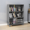 zahrada-XL Knižnica HAMAR, tmavosivá 85x35x112 cm, borovicový masív 340486
