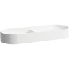 LAUFEN Sonar polokrúhla dvojitá umývadlová misa bez otvoru, bez prepadu, 1000 x 370 mm, biela, s povrchom LCC, H8123484001121