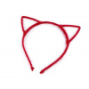 Chlpatá čelenka do vlasov mačka Červená